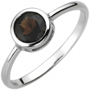 Damen Ring 925 Sterling Silber 1 Rauchquarz Silberring - 50mm