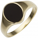 Damen Ring 585 Gold Gelbgold 1 Onyx oval Goldring - 54mm