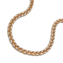 Collier 2,4mm Zopfkette bicolor 14Kt GOLD 45cm